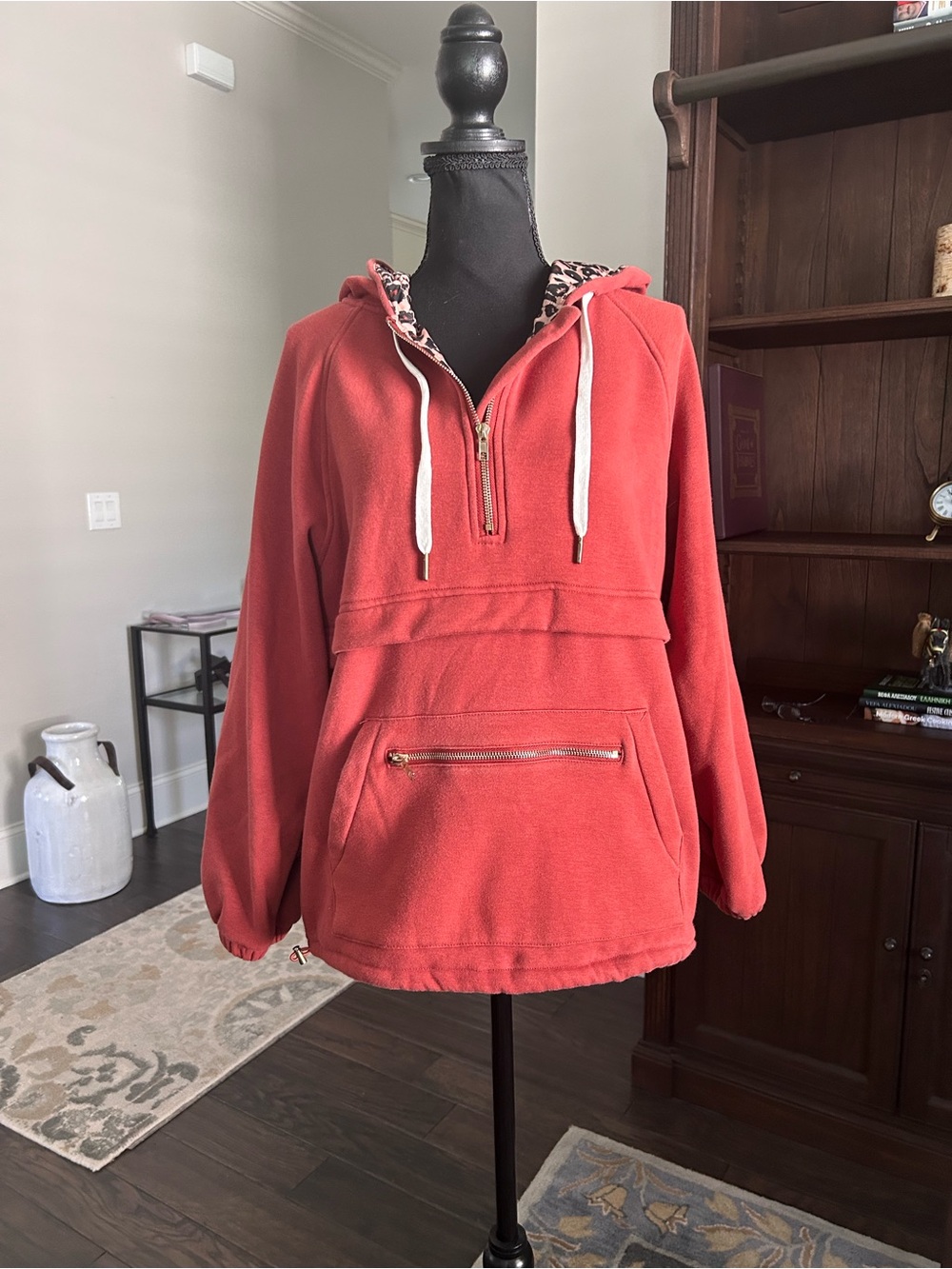 Main Strip fleece half-zip hoodie